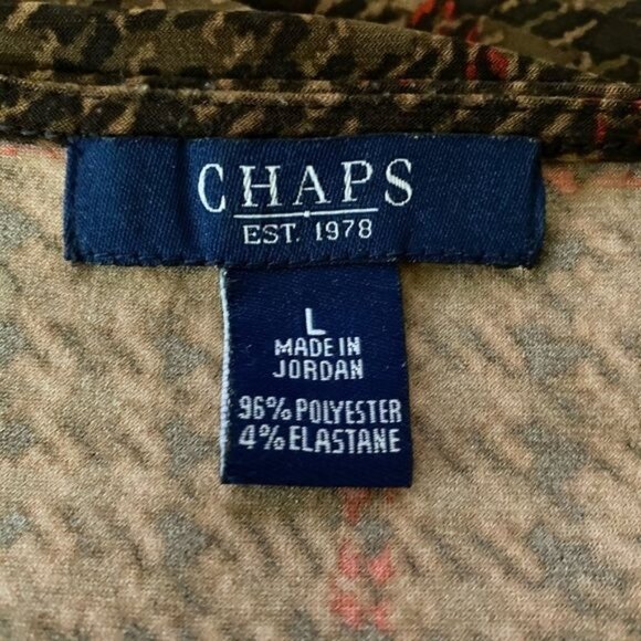 Chaps Sleeveless Top with Waterfall Neckline Women's Large - Picture 5 of 6